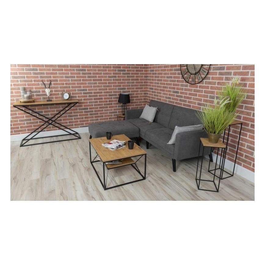 Stolik kawowy BASICLOFT 40x80 cm czarny/brown