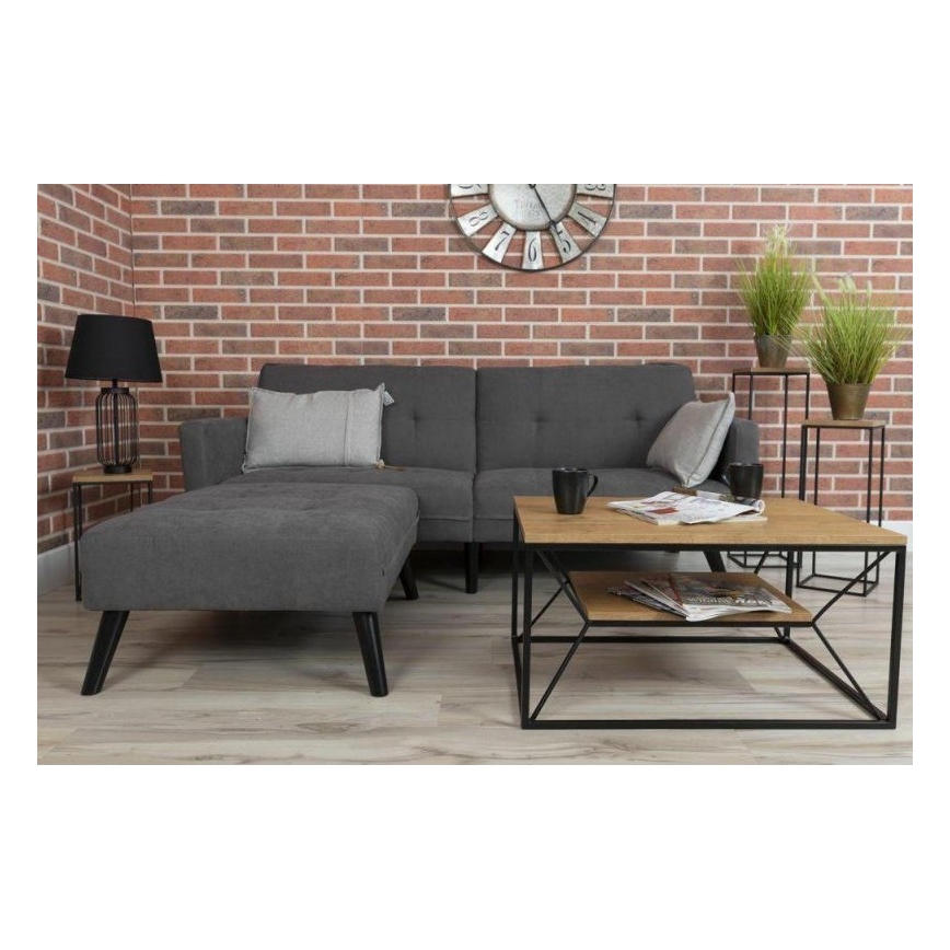 Stolik kawowy BASICLOFT 40x80 cm czarny/brown