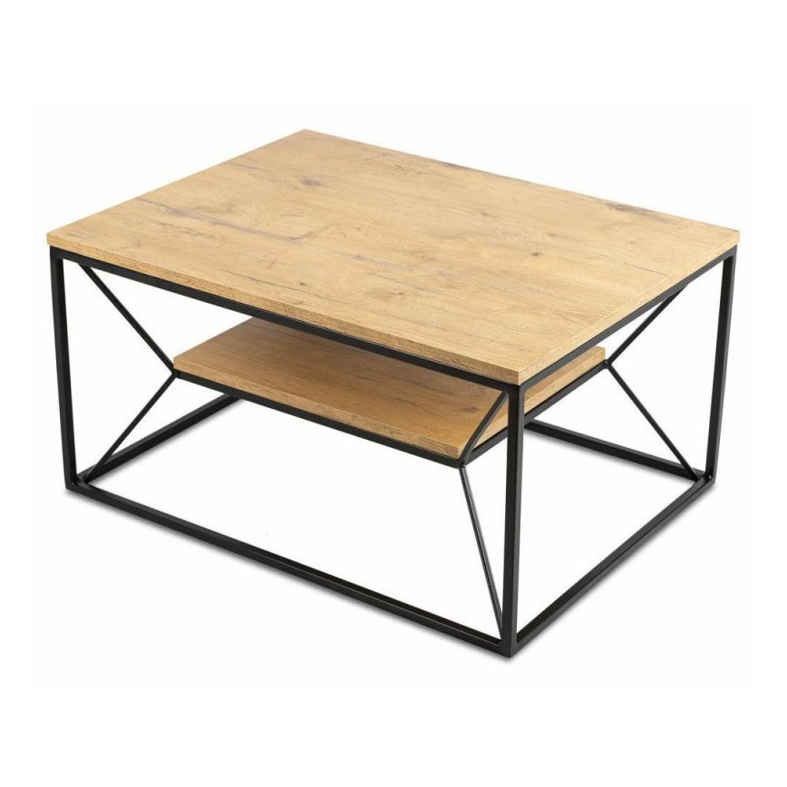Stolik kawowy BASICLOFT 40x80 cm czarny/brown