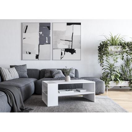 Stolik kawowy BELA 100x42 cm biały