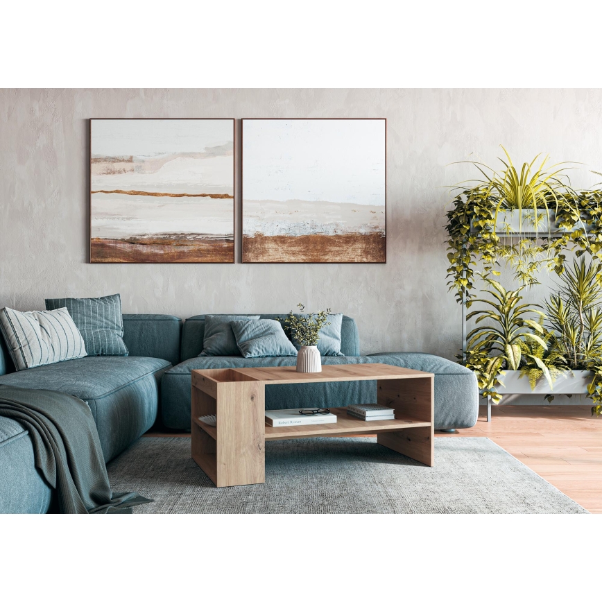 Stolik kawowy BELA 100x42 cm dąb artisan