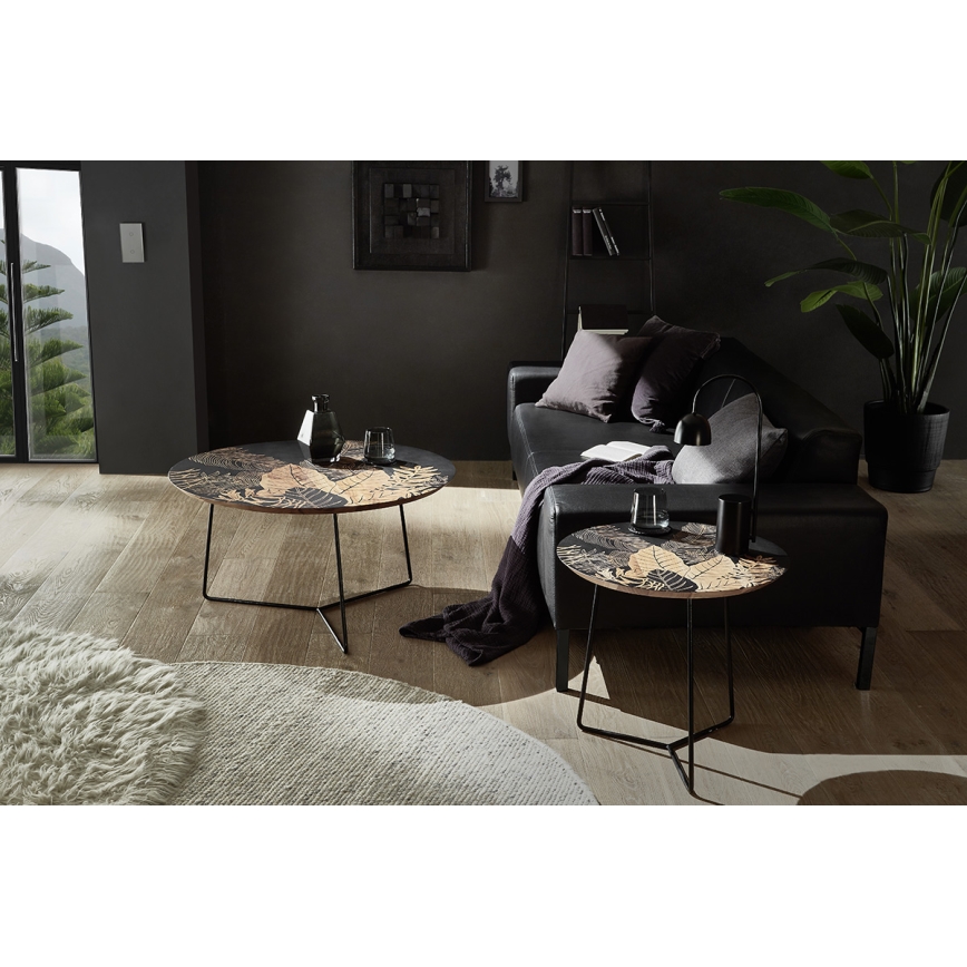 Stolik kawowy BRAVON z drewna mango