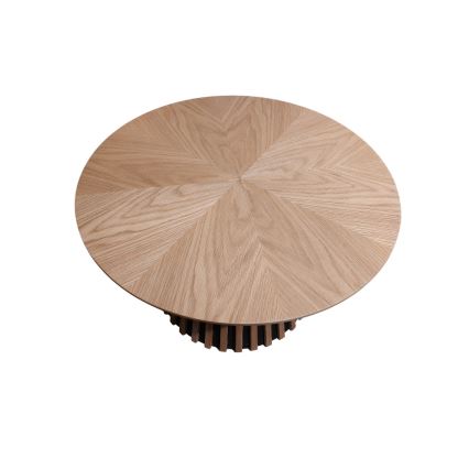 Stolik kawowy CARINA, średnica 75 cm, dąb/czarny