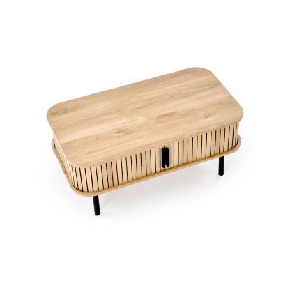 Stolik kawowy CASA 90x50 cm brązowy/czarny
