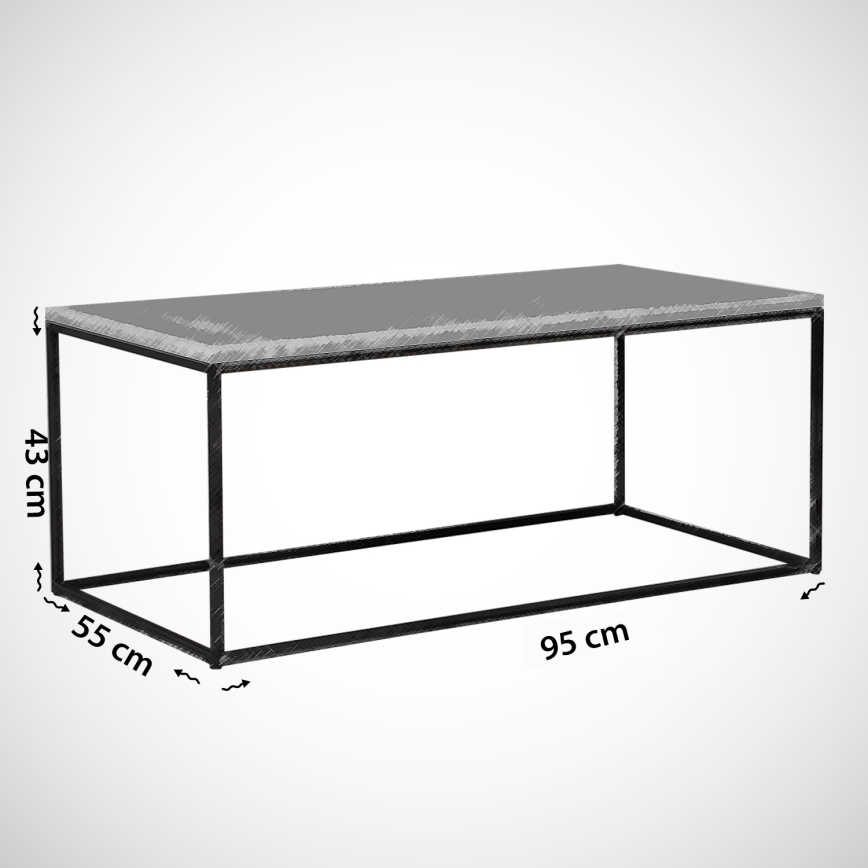 Stolik kawowy COSCO 43x95 cm szary