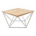 Stolik kawowy CURVED 60x60 cm biały/beżowy