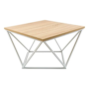 Stolik kawowy CURVED 60x60 cm biały/beżowy
