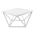 Stolik kawowy CURVED 60x60 cm biały