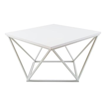 Stolik kawowy CURVED 60x60 cm biały