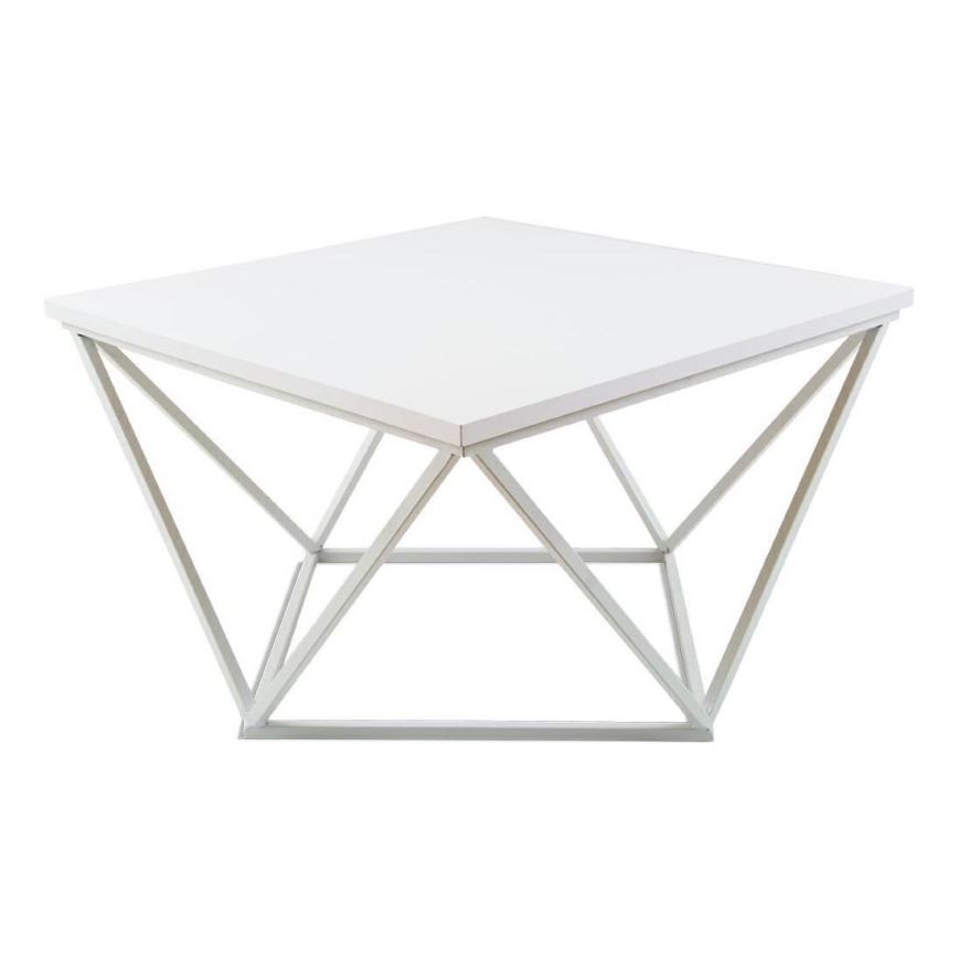 Stolik kawowy CURVED 60x60 cm biały