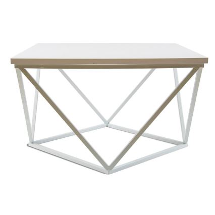 Stolik kawowy CURVED 60x60 cm biały