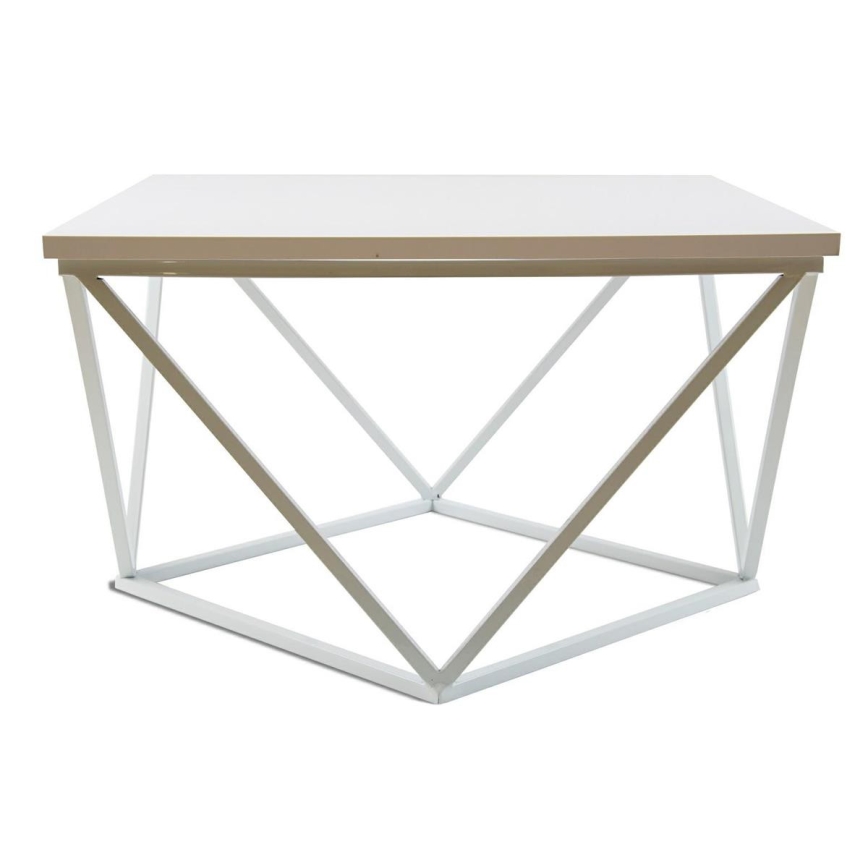 Stolik kawowy CURVED 60x60 cm biały