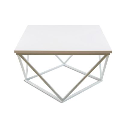 Stolik kawowy CURVED 60x60 cm biały