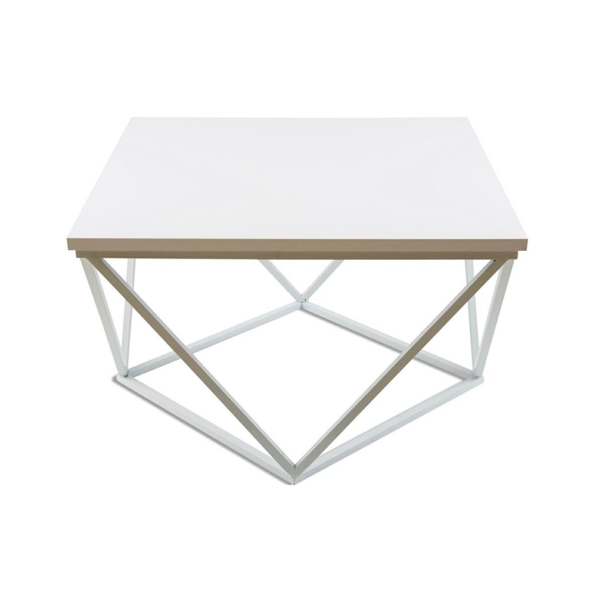 Stolik kawowy CURVED 60x60 cm biały