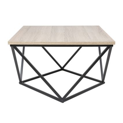 Stolik kawowy CURVED 62x62 cm czarny/brązowy