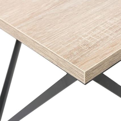 Stolik kawowy CURVED 62x62 cm czarny/brązowy