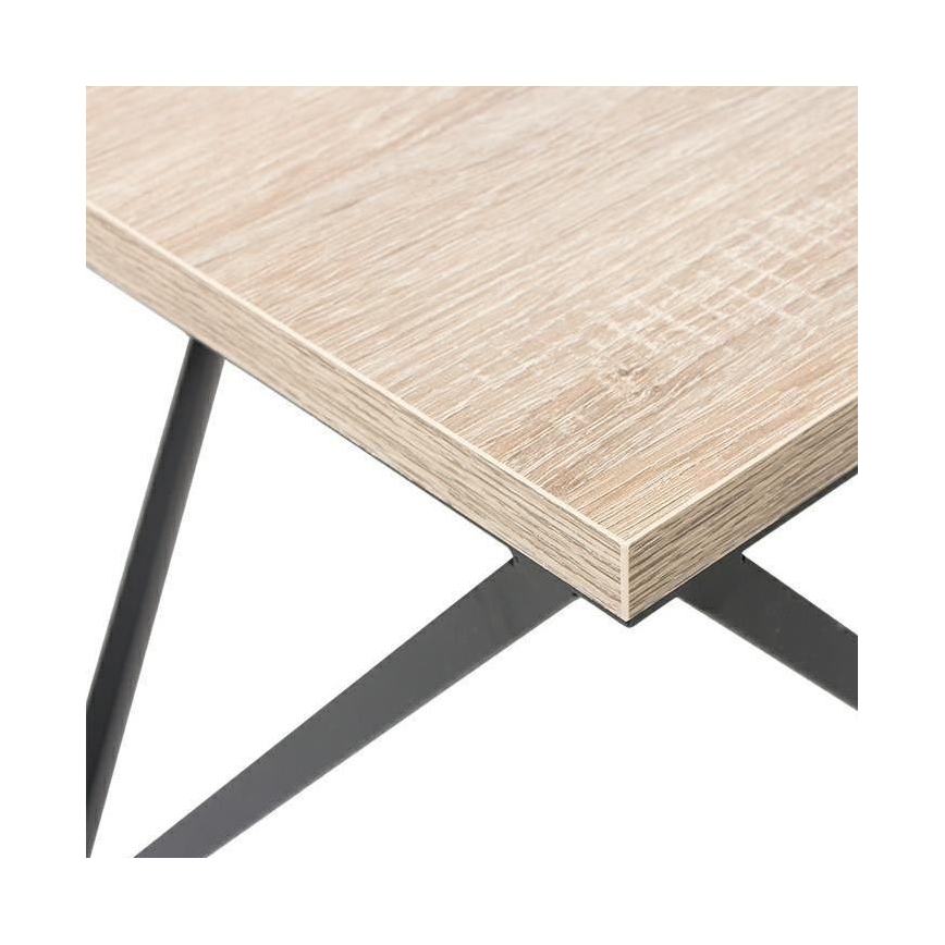 Stolik kawowy CURVED 62x62 cm czarny/brązowy