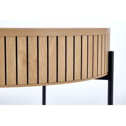 Stolik kawowy DANTE śr. 67 cm brązowy/czarny