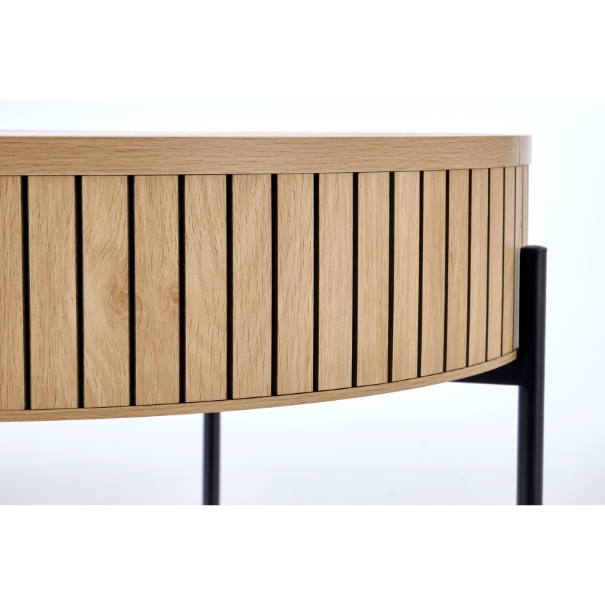 Stolik kawowy DANTE śr. 67 cm brązowy/czarny