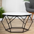 Stolik kawowy DIAMOND 40x70 cm biały/czarny
