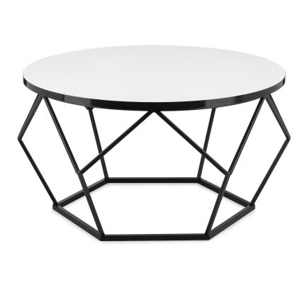Stolik kawowy DIAMOND 40x70 cm biały/czarny