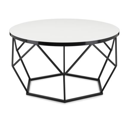 Stolik kawowy DIAMOND 40x70 cm biały/czarny