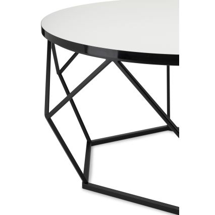 Stolik kawowy DIAMOND 40x70 cm biały/czarny