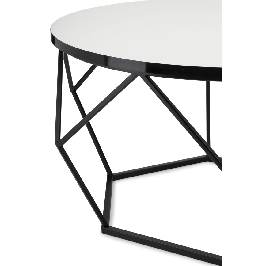 Stolik kawowy DIAMOND 40x70 cm biały/czarny