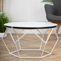 Stolik kawowy DIAMOND 40x70 cm czarne/białe