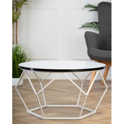 Stolik kawowy DIAMOND 40x70 cm czarne/białe