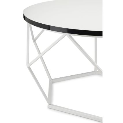 Stolik kawowy DIAMOND 40x70 cm czarne/białe
