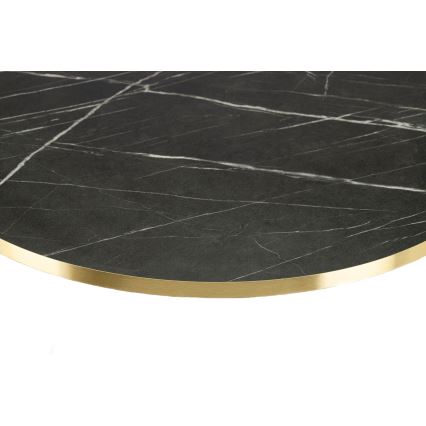 Stolik kawowy DIAMOND 40x70 cm czarny/złoty