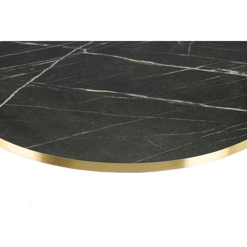 Stolik kawowy DIAMOND 40x70 cm czarny/złoty