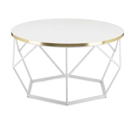 Stolik kawowy DIAMOND 40x70 cm złoty/biały