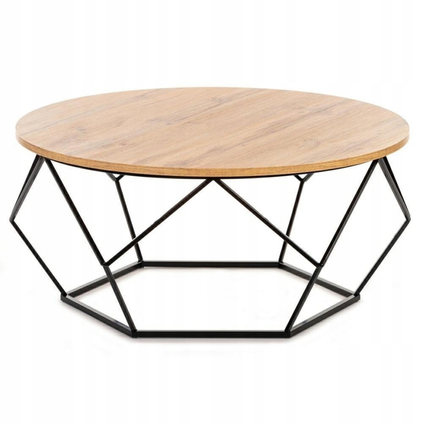 Stolik kawowy DIAMOND 40x90 cm czarny/brązowy
