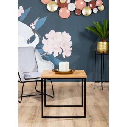 Stolik kawowy EVEN 55x60 cm czarny/brązowy