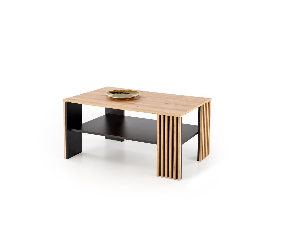 Stolik kawowy FORMA 110x65 cm brązowy/czarny