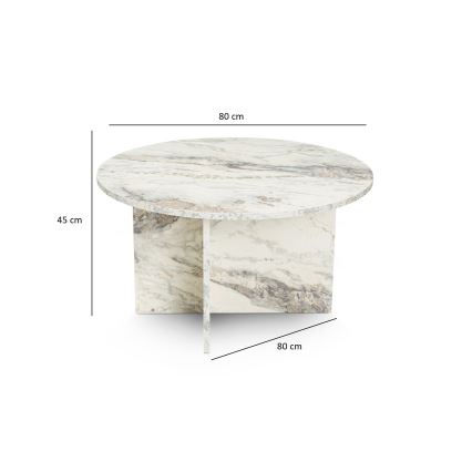 Stolik kawowy HARMONI 45x80 cm dekor marmuru