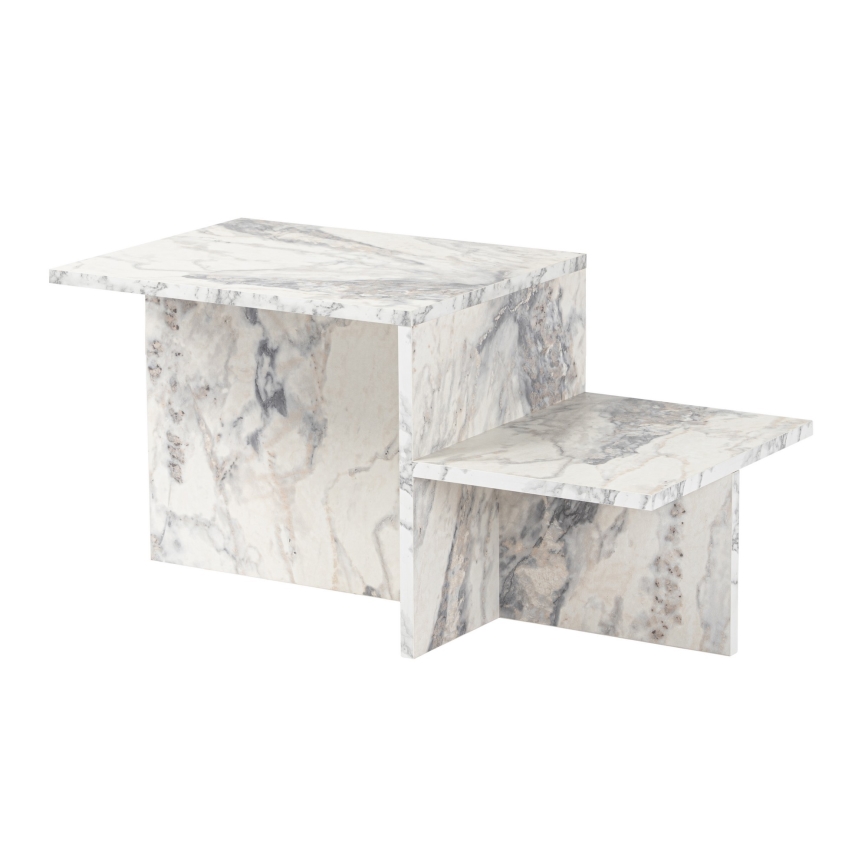 Stolik kawowy HARMONY 40x80 cm dekor marmuru