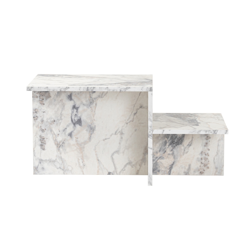 Stolik kawowy HARMONY 40x80 cm dekor marmuru