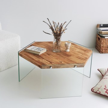 Stolik kawowy HEXAGON 35x80 cm sosna