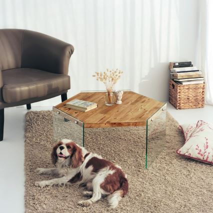 Stolik kawowy HEXAGON 35x80 cm sosna