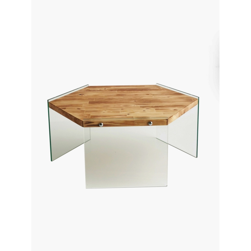 Stolik kawowy HEXAGON 35x80 cm sosna