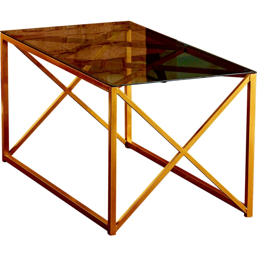 Stolik kawowy ILIOMAR 46,6x94 cm złoty/czarny