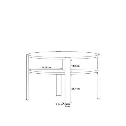 Stolik kawowy INAR brązowy