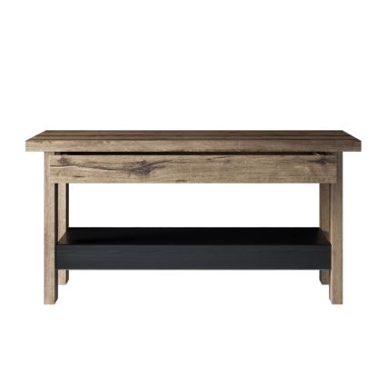 Stolik kawowy konferencyjny LANDU 50x100 cm dąb klasztorny/czarny