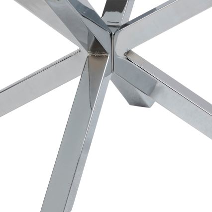 Stolik kawowy LUCA 82 cm przezroczysty/srebrny