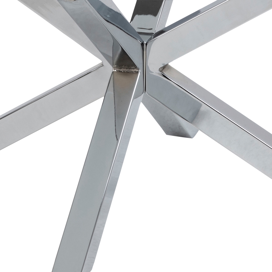 Stolik kawowy LUCA 82 cm przezroczysty/srebrny