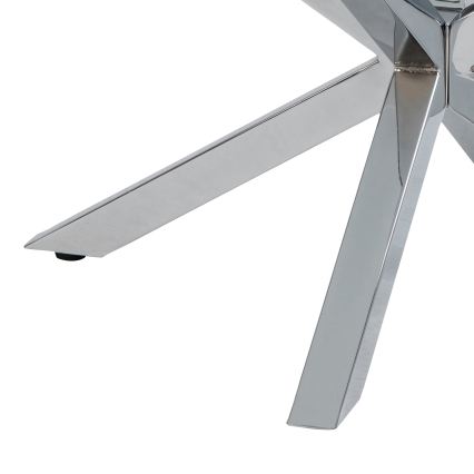 Stolik kawowy LUCA 82 cm przezroczysty/srebrny