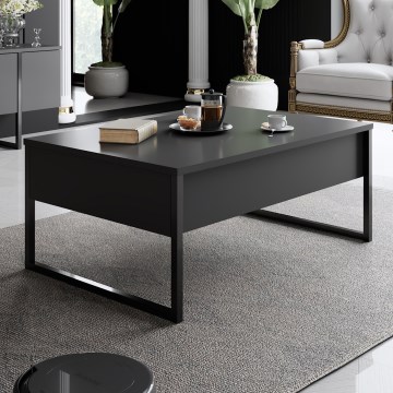 Stolik kawowy LUXE 40x90 cm antracyt/czarny
